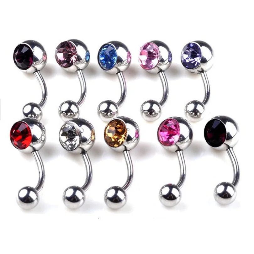 Buy Wholesale 10pcs Colors Mix Surgical Steel Double