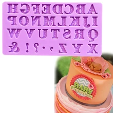 Кружева буквы Алфавит силиконовые формы шоколада Торт украшения инструменты кондитерский торт кекс выпечки Формы для выпечки