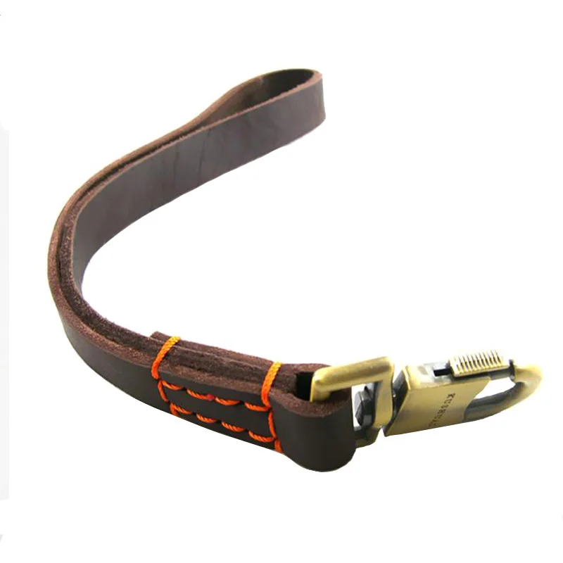 40cm 90cm Leather Traffic Lead Heavy Duty Genuine Short Leather Dog