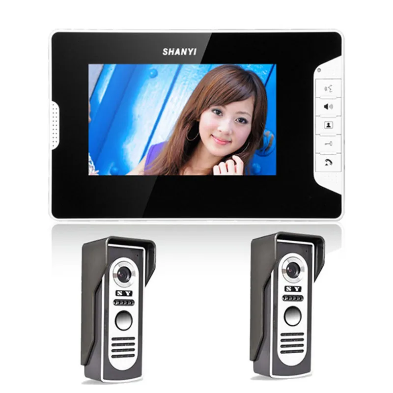 

Free Shipping 7" Color Video Door Phone Door bell Video Intercom 1 Monitor Intercom Kit IR Night Vision Camera for Home Security