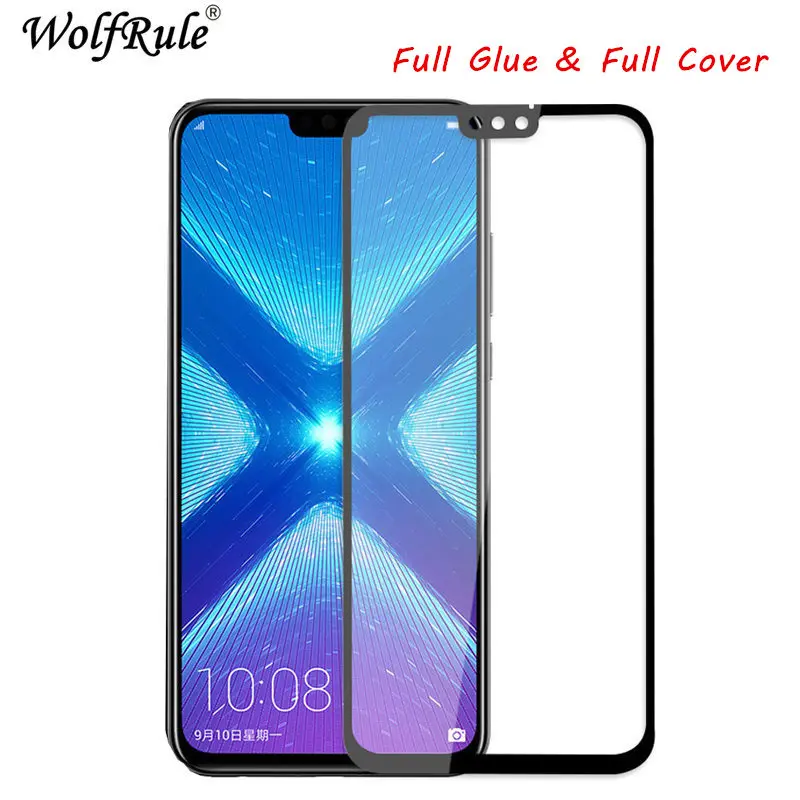 Защита для ЖК экрана Huawei Honor 8X полное клеевое стекло 8x 2.5D закаленное защитная