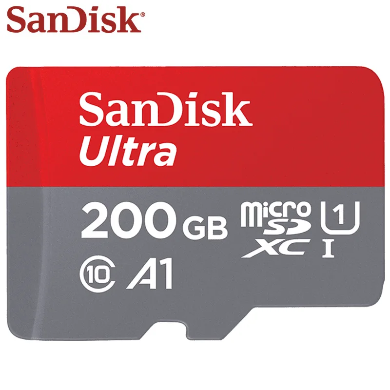 Оригинальная карта памяти SanDisk класс 10 максимальная скорость чтения 98 м/с A1 200 ГБ SDXC Microsd UHS-I Ultra Micro SD карта TF