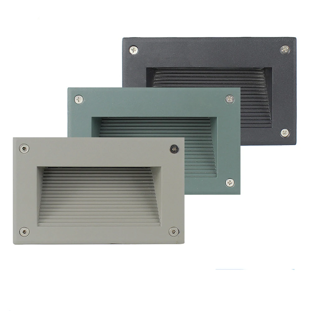 Waterproof 3W 6W Led Stair Lights AC85-265v Footlight Indoor Outdoor Wall Lamp for Garden Plaza Stairway Underground Lighting