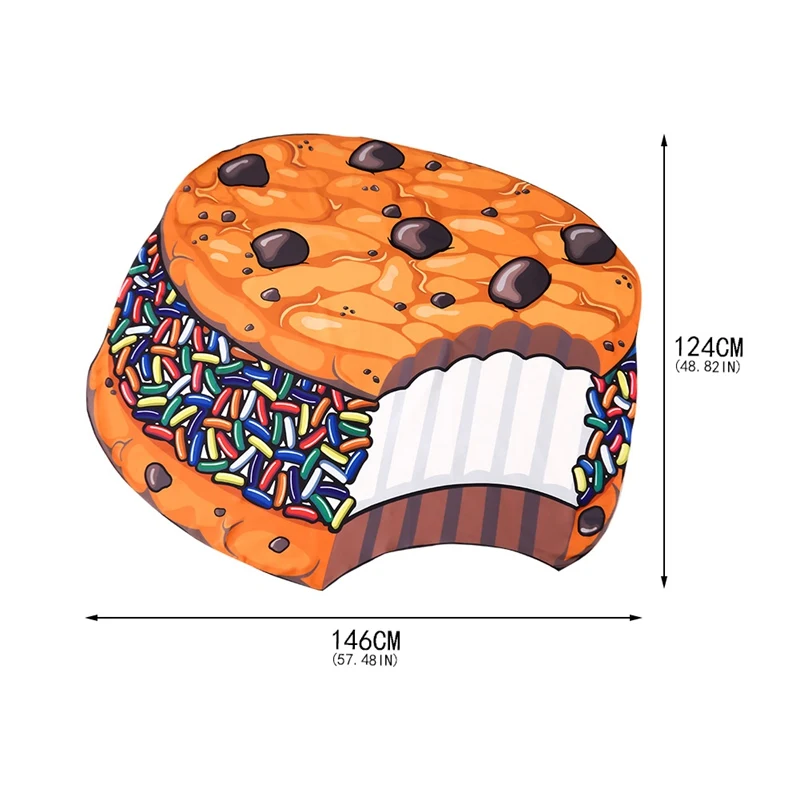Фрукты пончик мороженое бургер пиццы пляжное полотенце для купания Лето круглый 150*150 см Коврик для йоги из микрофибры ванночка одеяло пляжное полотенце s