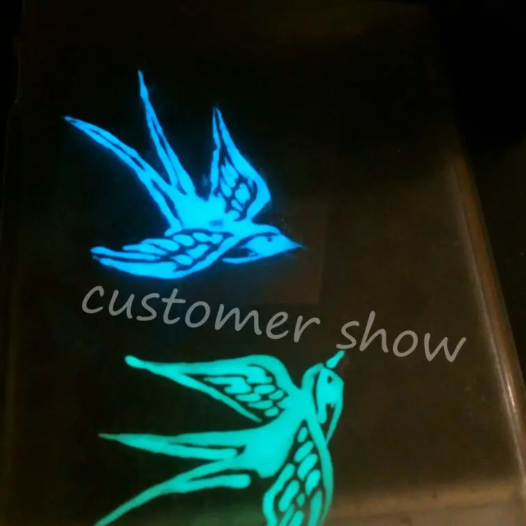 buytoes blue green color Luminous powder Blue Green Glow in Dark Powder Noctilucent Powder Nail Glitter phosphor Paint