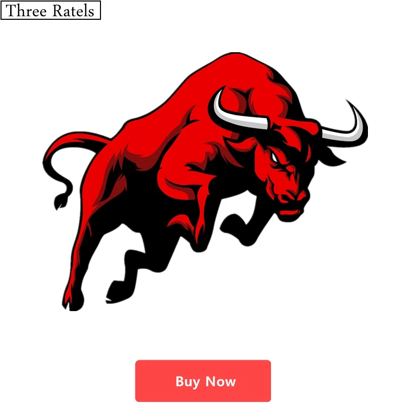 Three Ratels Tz 071 16313cm 1 5pcs Red Of Bull Car Sticker Car