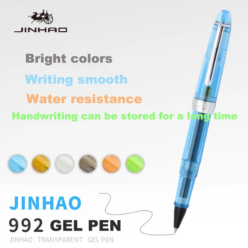 Jinhao992 гелевая ручка Роскошные офисные канцтовары, шариковая ручка 6 цветов обучения необходимо интимные аксессуары студент бизнес поставки