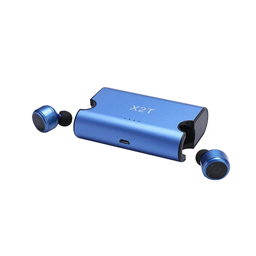 X2T беспроводные Bluetooth наушники мини спортивные наушники Bluetooth наушники с сенсорным управлением для смартфонов беспроводные наушники - Цвет: Синий