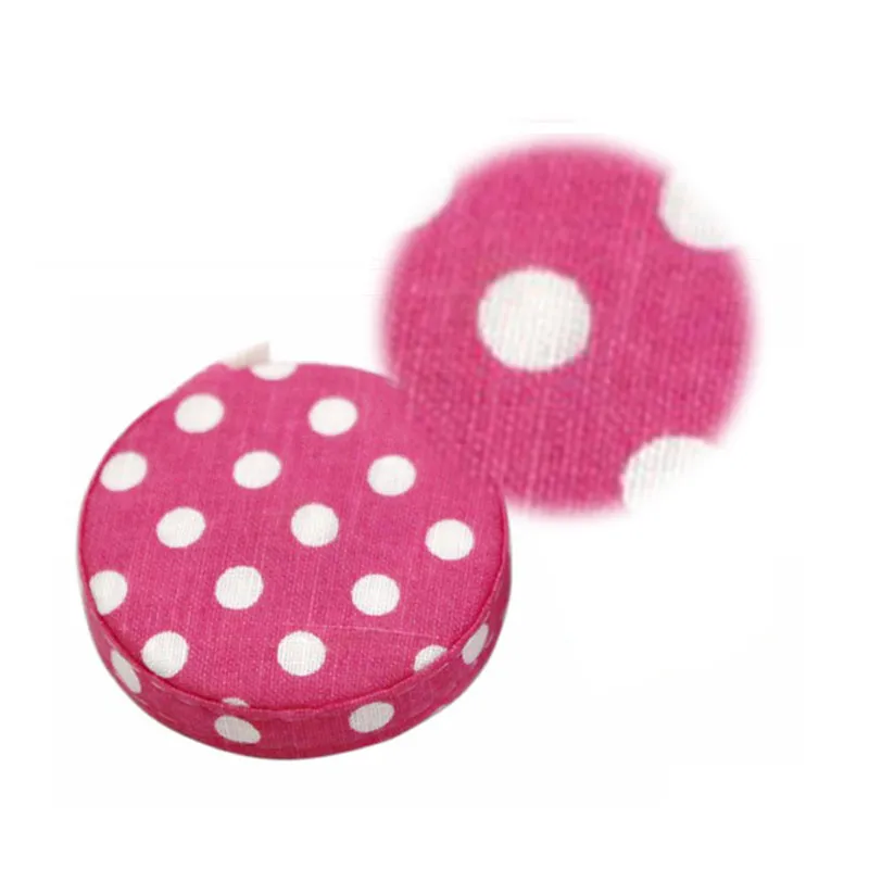 Fashion Fabric Covered Ruler Soft Tape Measure Women Portable Pocket Plastic Tapeline 60 inch 1.5M Fabric Crafts Sewing Tools  (3)