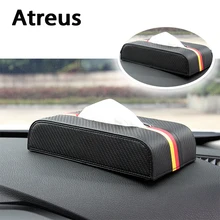 Atreus Высокое качество углеродного волокна авто автомобильные коробки для салфеток Бумага Полотенца для VW polo passat b5 b6 Mazda 3 6 CX-5 Защитные чехлы для сидений, сшитые специально для Toyota corolla Ford