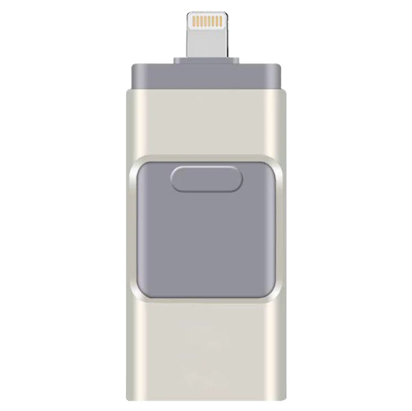 Novel Lightning USB Flash Drive 32GB 64GB 128GB Pendrive 64GB 16GB For iPhone Pen Drives U Stick For iPad Mac PC Memory Stick - Цвет: Silver