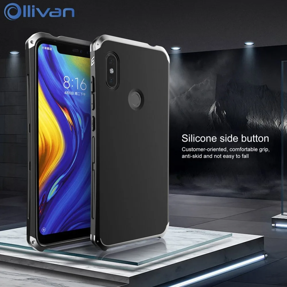 

Ollivan Case For Xiaomi Redmi Note 6 Pro Case Aluminum Metal Frame Hard PC Back Cover For Redmi Note 6 Pro Shockproo Coque Funda