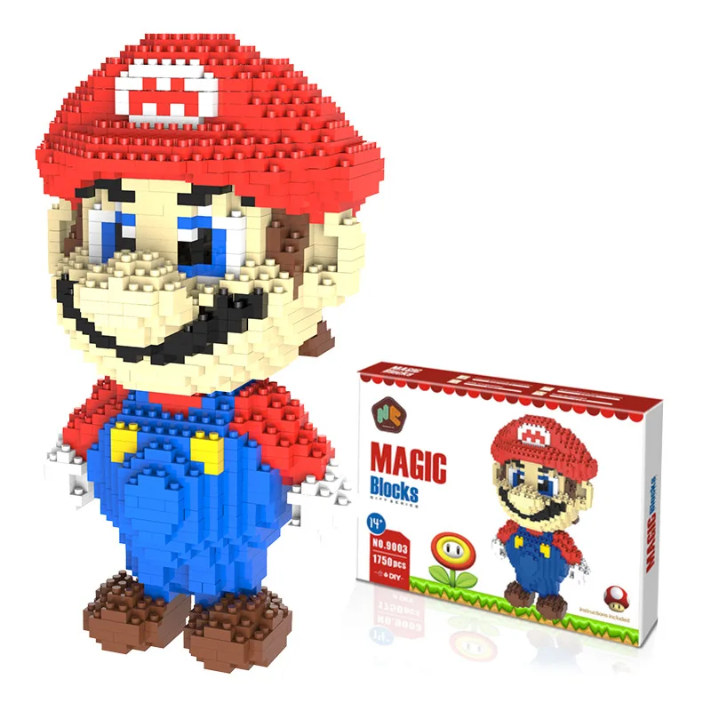 20cm Super Mario Action Figure Bricks Blocks Assemblage DIY 3D Block Educational Toys for Children Mario Bros Building Blocks 20cm Super Mario Action Figure Bricks Blocks Assemblage DIY 3D Block Educational Toys for Children Mario Bros Building Blocks