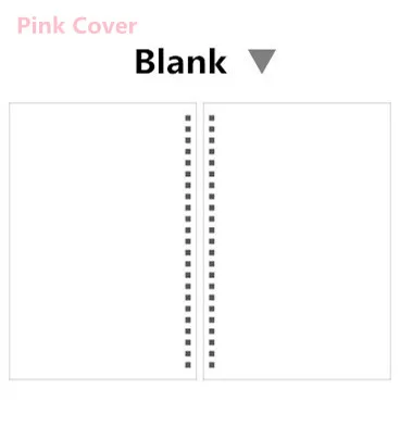 Корейский блокнот формата А5 в рулоне, цветная обложка для рукоделия, спиральный блокнот, блокнот в горошек с сеткой, пустая линия для записей, ежедневных заметок - Цвет: Pink Blank