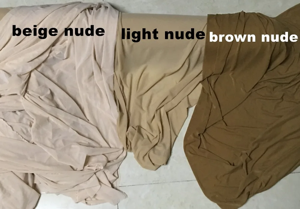 

light nude beige nude brown nude 160cm wide 1meter super soft high quality 4 ways stretch mesh lingerie leotard tights fabric