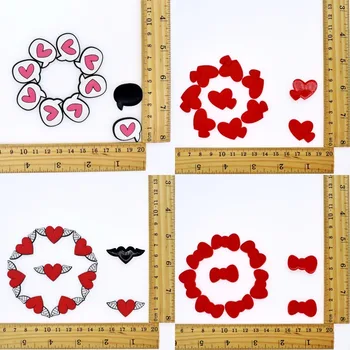

Kids Girls DIY Craft PVC Soft Heart Series Charms Used For Hair Accessory/Brooch/Cable Winder/Earphone/USB Charger/Bookmark/Ring