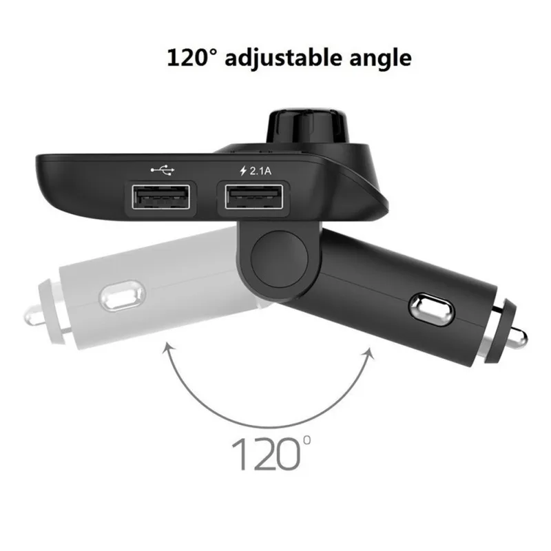 Car Bluetooth Player T11 Wireless Handsfree Mp3 Adapter Dual Usb Car Charger Lcd Display A2DP 5V 2.1A Auto FM Transmitter