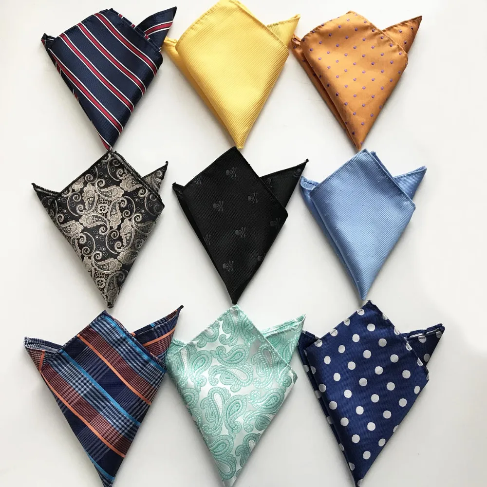 Wholesale Fashion Men Pocket Square Party Handkerchief Black with
