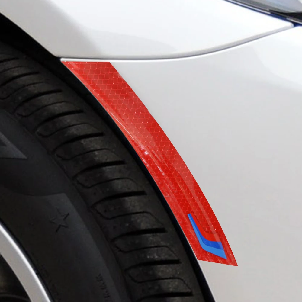 Reflective Tape Warning Mark Car Wheel Anti-collision Protector Side Stripes Stickers for BMW e90 e60 e46 f30 f10 f34 X5 f07 f01