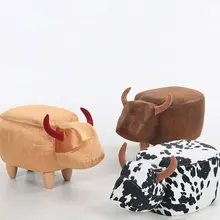 Милые животные до середины икры табурет хранения и моющиеся низкий табурет детский студент стул, письменный декоративный стул сиденье обуви