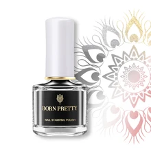 BORN PRETTY черный белый 6 мл стемпинг ногтей покрытие лак Золото Серебро Маникюр Искусство штамп лак красный для принта ногтей Vernis