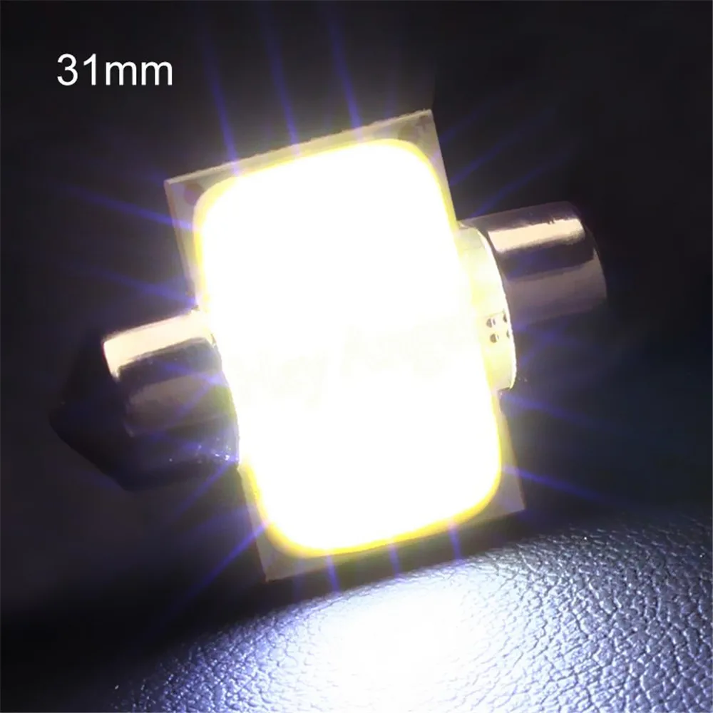 Новинка 2 шт. белый 31 мм 12 SMD В COB Светодиодный купольный светильник для салона