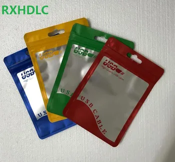 

Zipper Retail Package Bag Boxes For Micro USB charger data sync cable audio AUX for iphone 7 Plus Samsung Galaxy S7 Edge S8 Plug