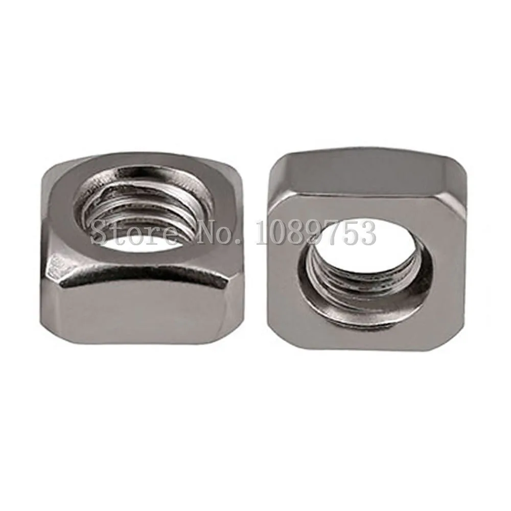 

50Pcs M3 M4 M5 M6 304 Stainless Steel Square Nut