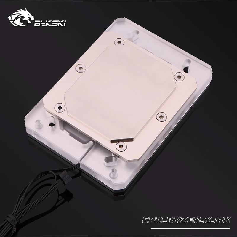  Bykski CPU-RYZEN-X-MK RBW RGB Led CPU Wasser Kühlung Block Silber für AMD AM2 AM3 AM4 TR4