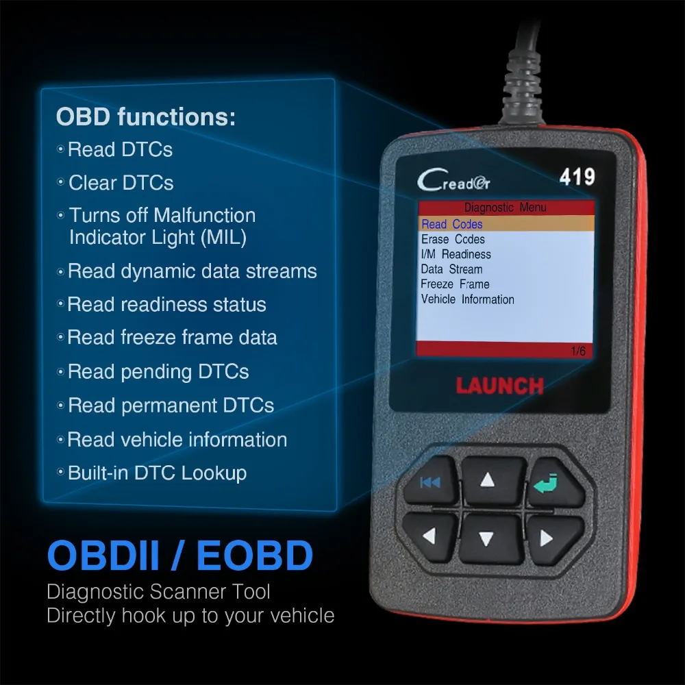 Запуск OBD2 код читателя CReader 419 диагностический сканер с конкретного
