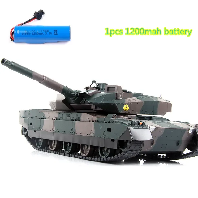 XQTK24 with 3pcs Battery Army remote controlRC Battle Tank RC Tank Model Simulation recoil Military Tank 330 degree rotating to