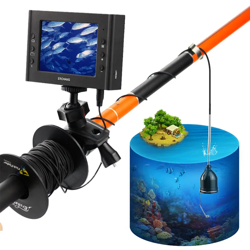 

Erchang Underwater Fishing Video Camera Fish Finder Infrared Night Vision Sensor 3.5 Inch Waterproof Monitor FishFinder