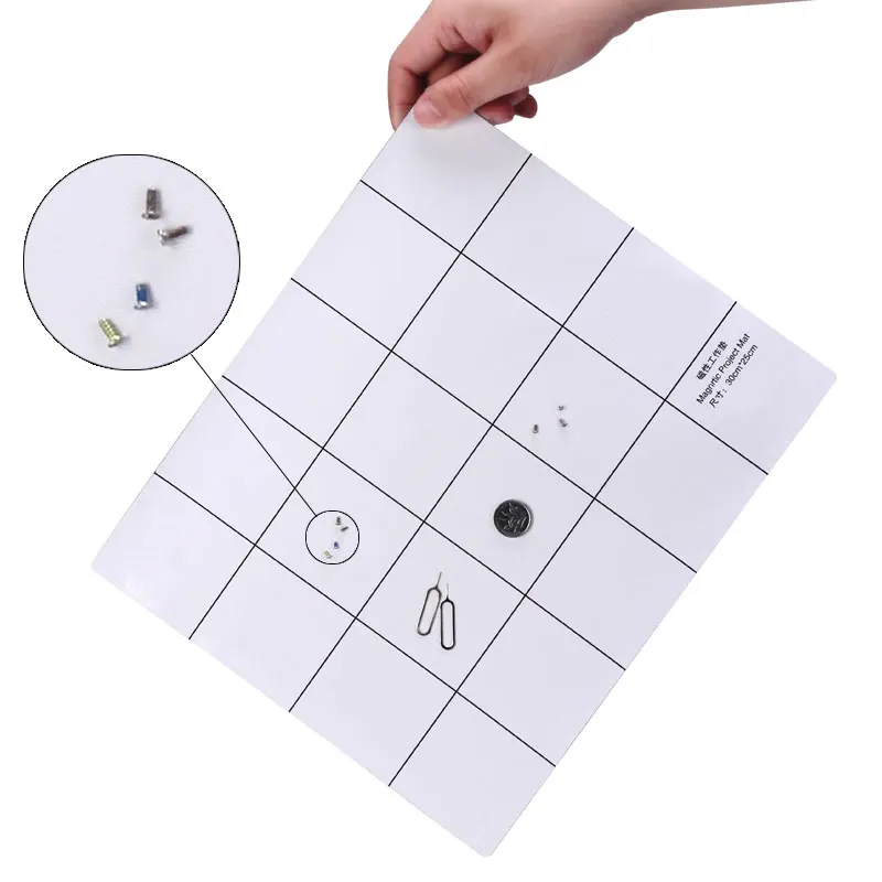 

300x250mm Magnetic Project Mat Screw Work Pad With Marker Pen For Mobile Phone Repair Tools