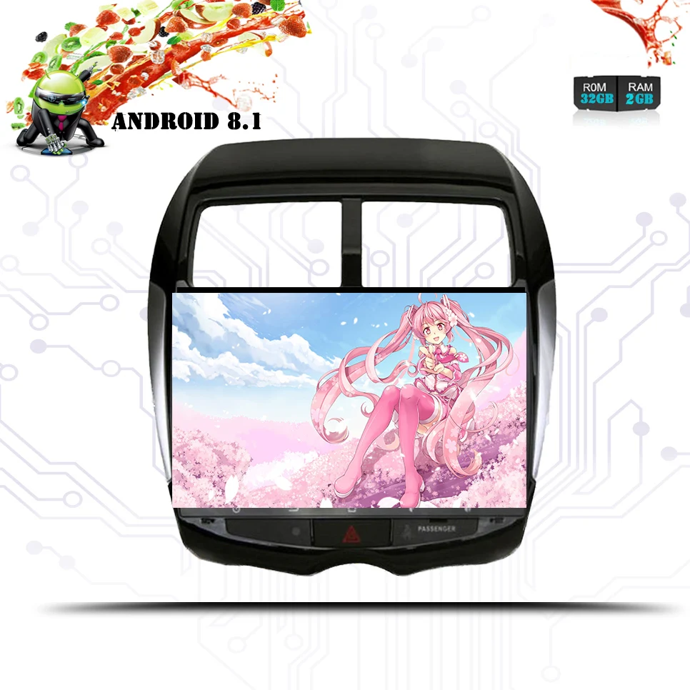 Discount 8 Core Android 8.1 Autoradio Car DVD GPS tablet pc music recorder head unit for MITSUBISHI ASX Outlander Sport 2010-2018 SWC RDS 0