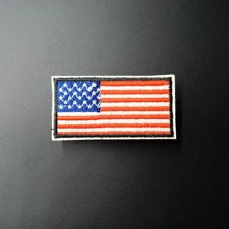 Американский флаг Размер: 3,0X6,0 см тканевые значки нашивка вышитая аппликация Швейные значки одежда наклейки аксессуары для одежды