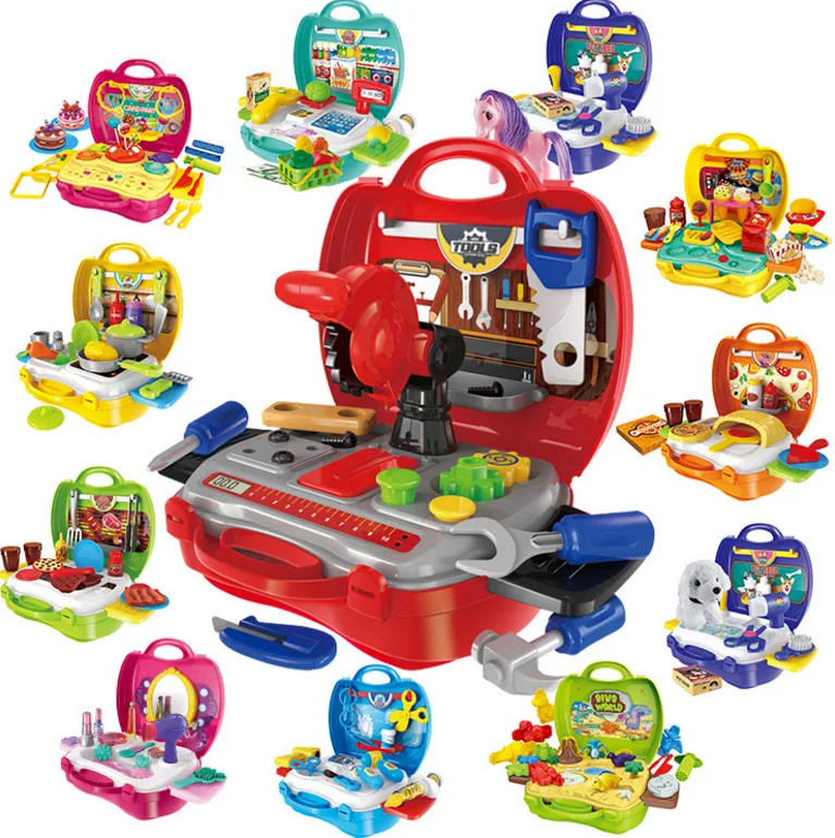 

Children Doctor Nurse Medical Equipment Pretend Play Set Educational Toy Kids Role Games Tools Accessories Portable Suitcase