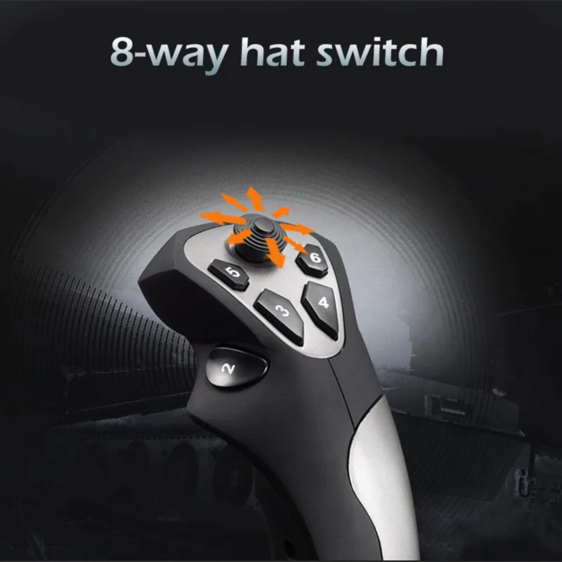  Wired 4 Axles Flying Game Arcade Joystick Controller Professional Gaming Simulator with Keyboard Ma