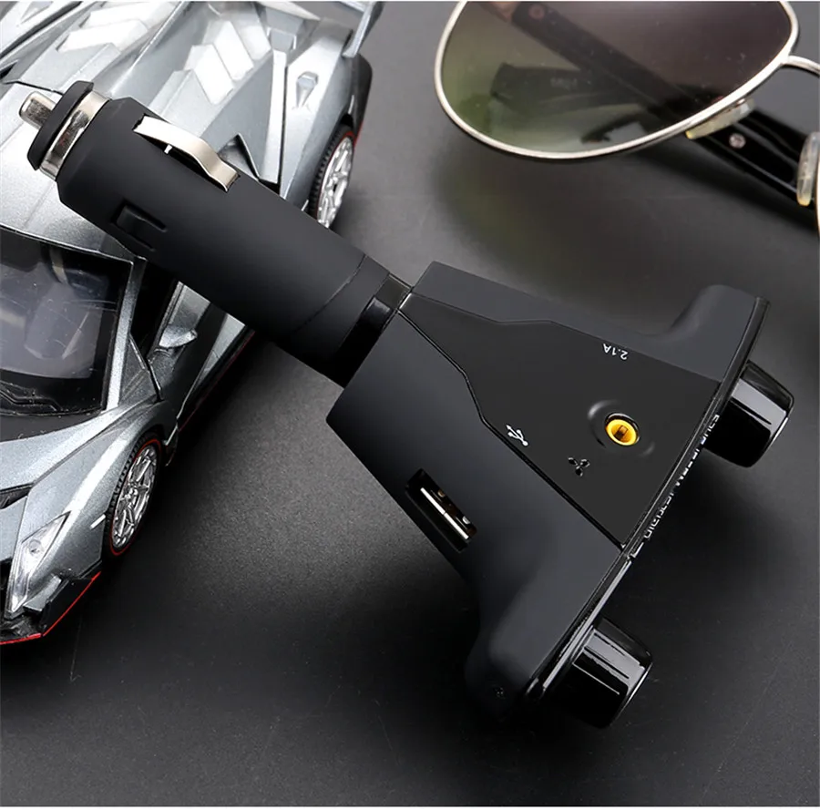 Двухголовый Автомобильный Bluetooth MP3 Дисплей с двойной ручкой большой экран дисплей Беспроводное зарядное устройство двойной fm-передатчик автомобиля BT06