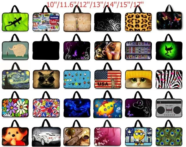 gecko Print Laptop Sleeve Notebook Bag Tablet Case For 10.1 12 13.3 14\