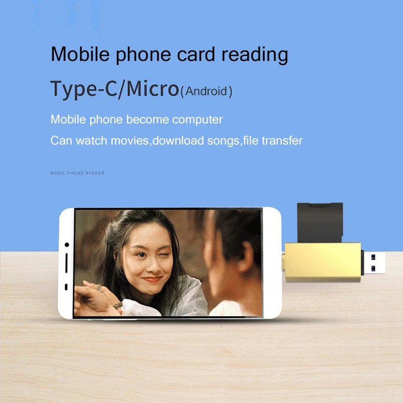 USB 3 0 Type C Micro USB Card Reader SD TF Card OTG Adapter Mobile Phone 5