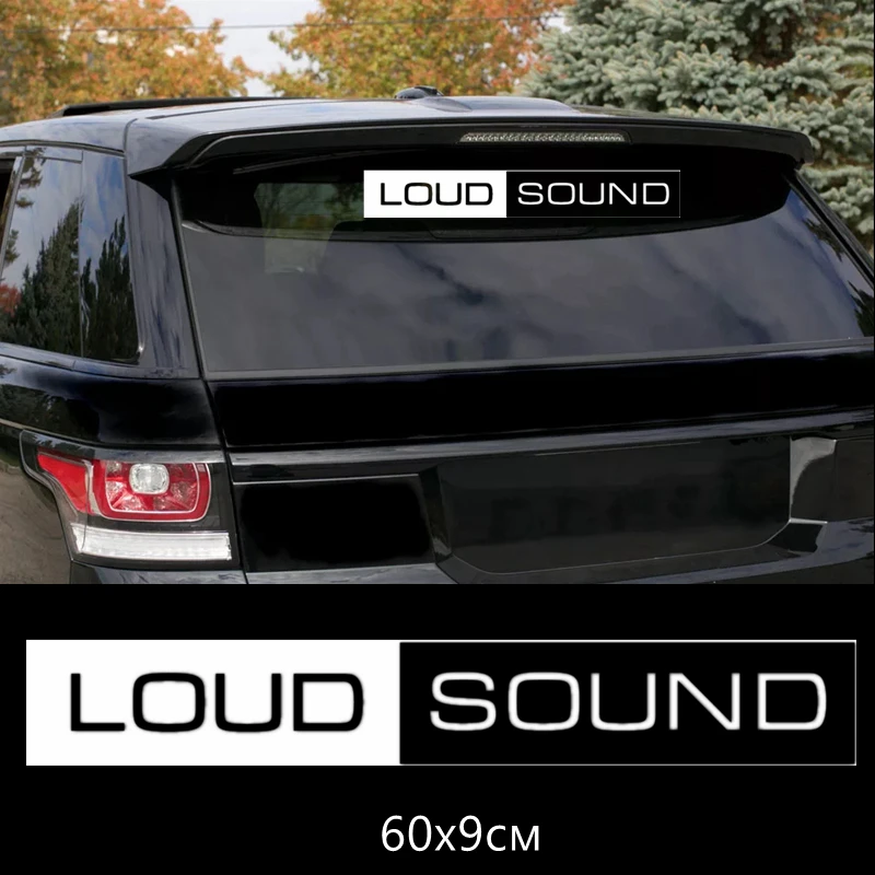 

CS-1238#60*9cm LOUND SOUND funny car sticker vinyl decal silver/black for auto car stickers styling