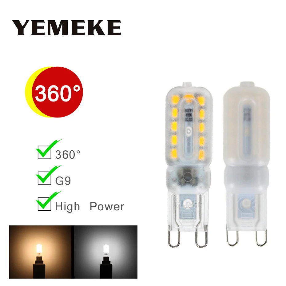 

10PCS Led Bulb G9 Led Lamp 3W 5W No Flicker 220V Led Bulbs G9 220V Non Dimmable SMD2835 Lampada Led Lights For Home Lighting