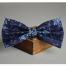 Темно-синий, с цветами мужчины галстук-бабочка, жених, галстук-бабочка, с цветочным рисунком, комплекты одежды с принтом «бабочка» хлопковые Галстуки