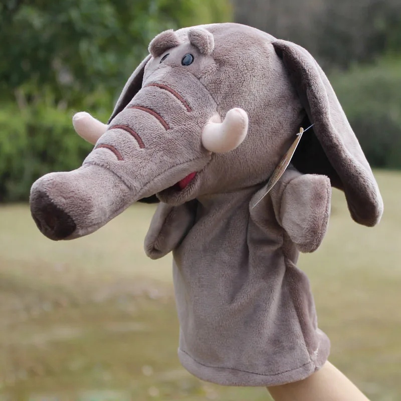 elephant plush hand puppet toys 28 cm plush dolls 6 kinds Elephants