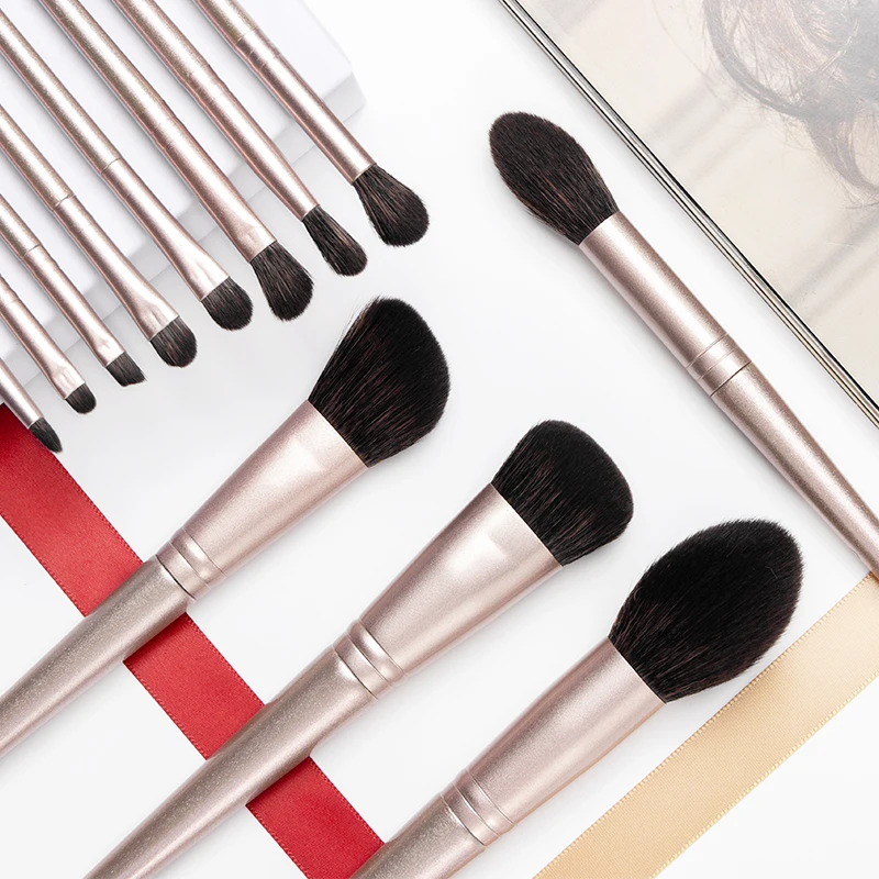 

2019 Anmor New 12PCS Make Up Brushes 2019 Star Diamond Professional Powder Makeup Brush Set Soft Synthetic Pinceaux Maquillage