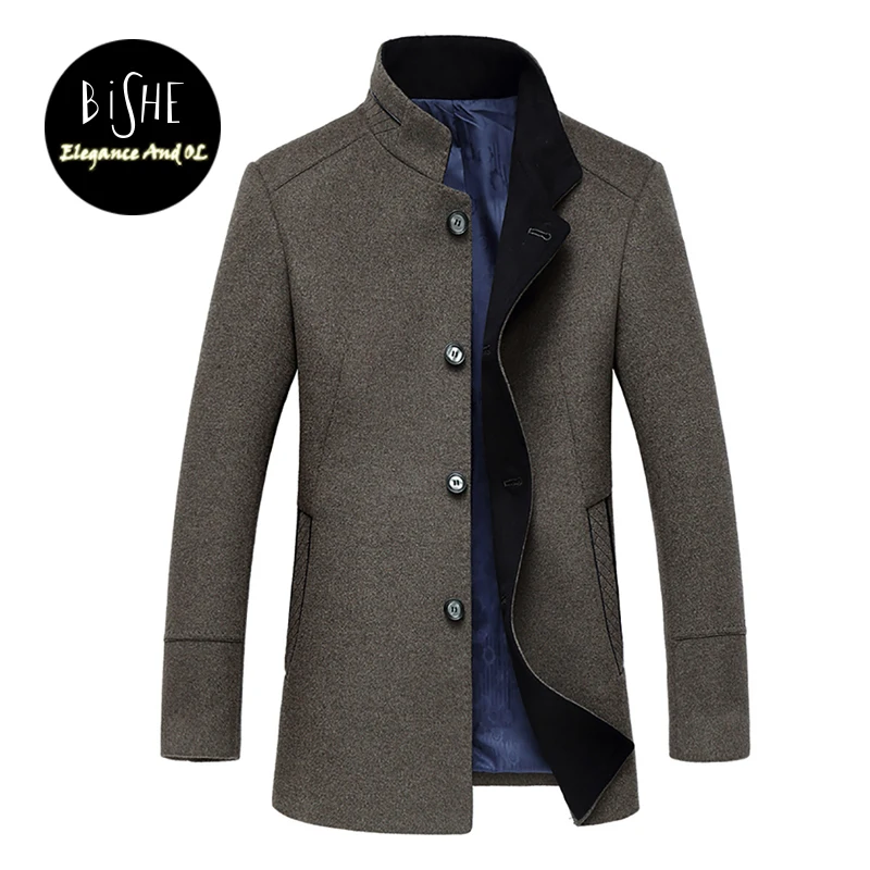 High Quality Winter Wool Coat Men Slim Fit Jacket Mens Fashion ...