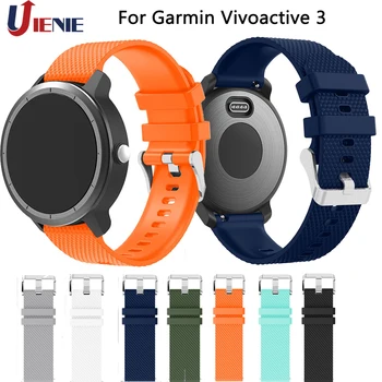 

20mm Silicone Strap Band for Garmin Vivoactive 3 Vivomove HR Smart Bracelet Wristband Sport Replacement Watchband Accessories
