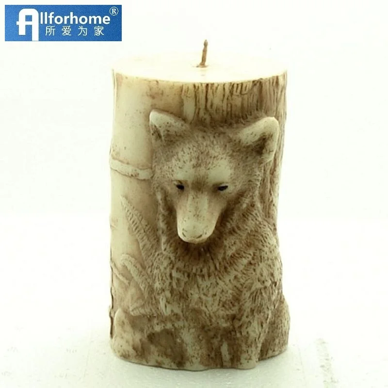 Животные 3D Волк силиконовая форма для свечей силиконовая форма для мыла Ремесло Искусство DIY Форма для изготовления свечей восковая колонна свеча diy инструмент