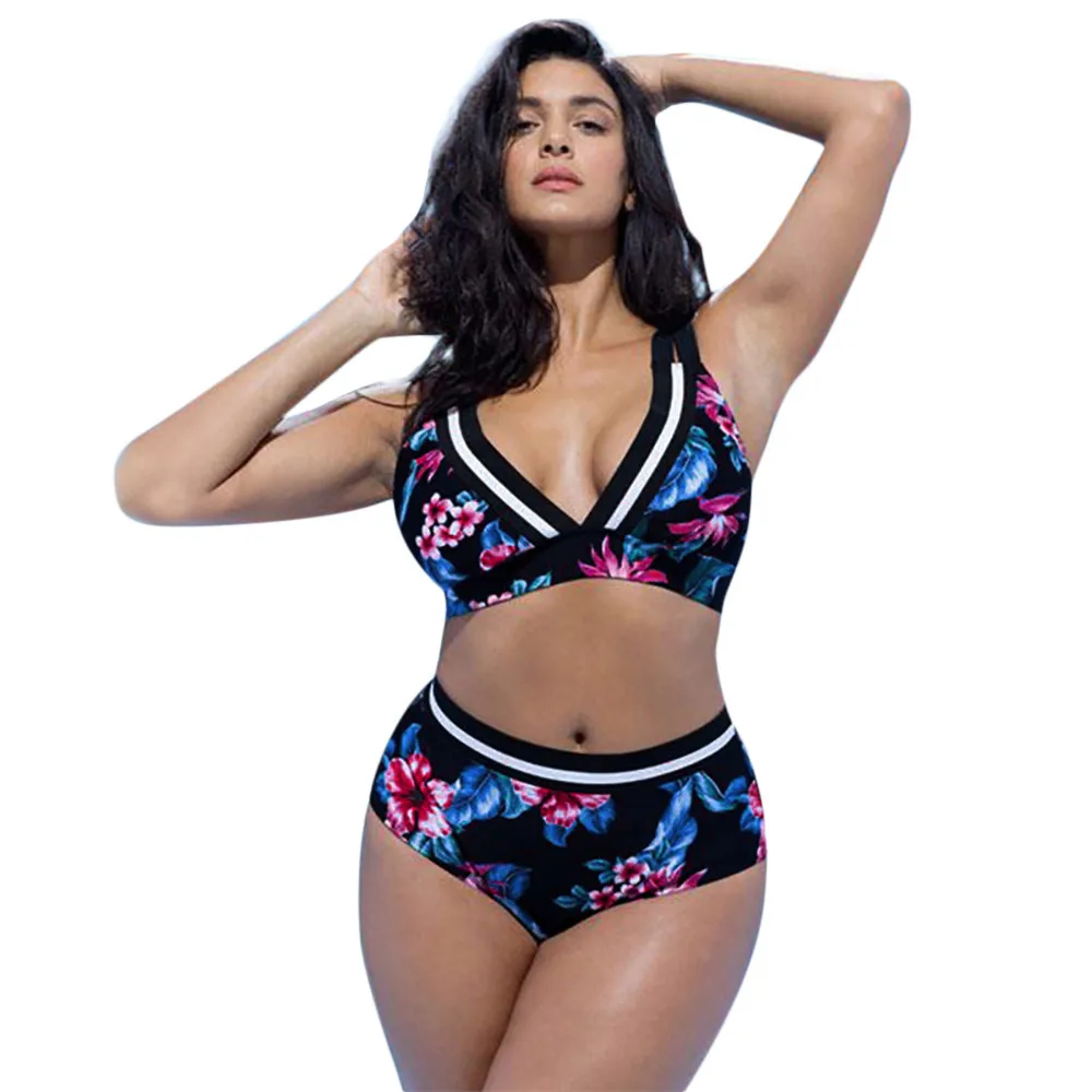 

SAGACE Sexy Bikini Brazilian 2019 Women Floral Print Bikini Sets Swimwear Woman Two Piece Push Up Swimsuits Plus Size 5xl