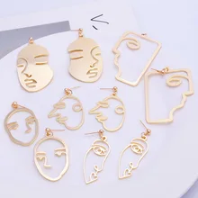 Новое поступление, абстрактные стильные Висячие серьги для девушек, очаровательные серьги-капли, массивные серьги ES420